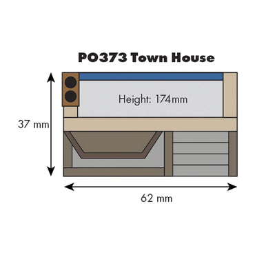 Metcalfe PO373 Low Relief Town House Georgian-Style Building OO Gauge Kit