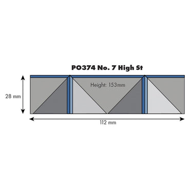 Metcalfe PO374 No.7 High Street Low Relief Shop Front OO Gauge Kit
