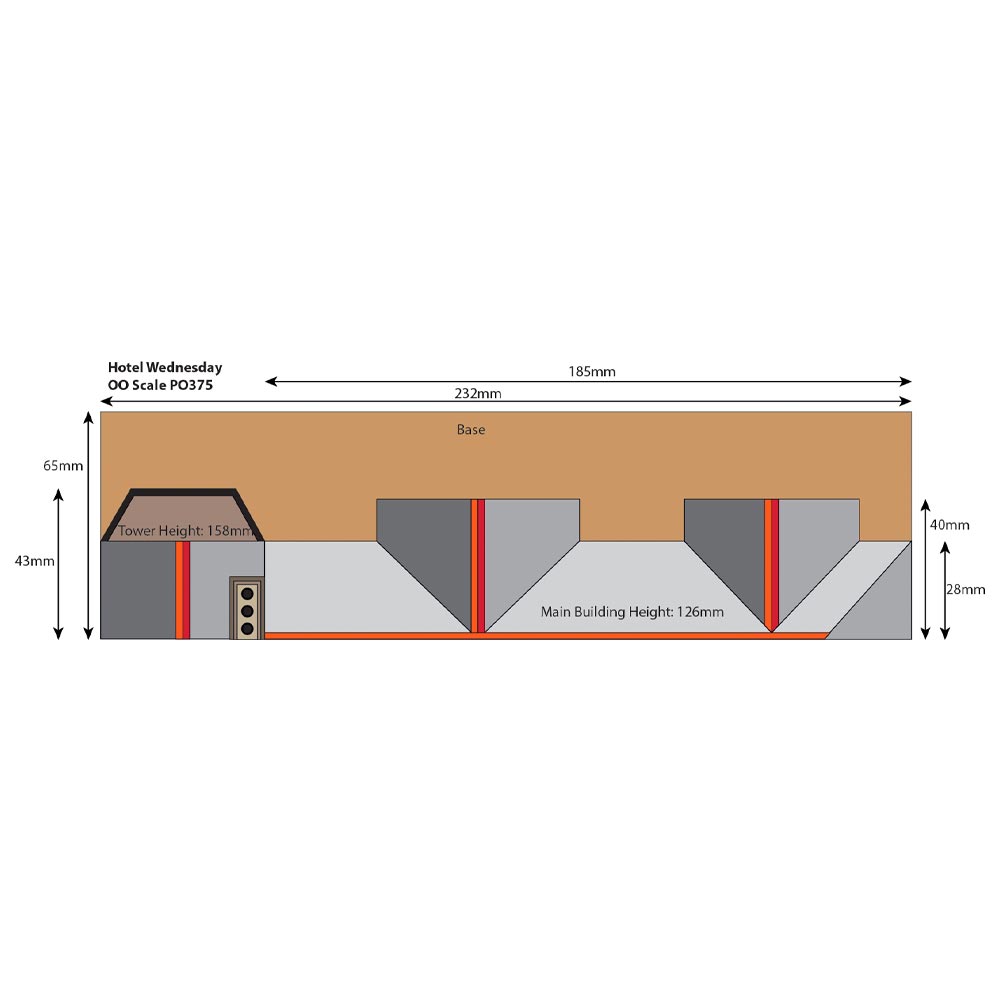 Metcalfe PO375 Hotel Wednesday Tudor Style Building OO Gauge Card Kit