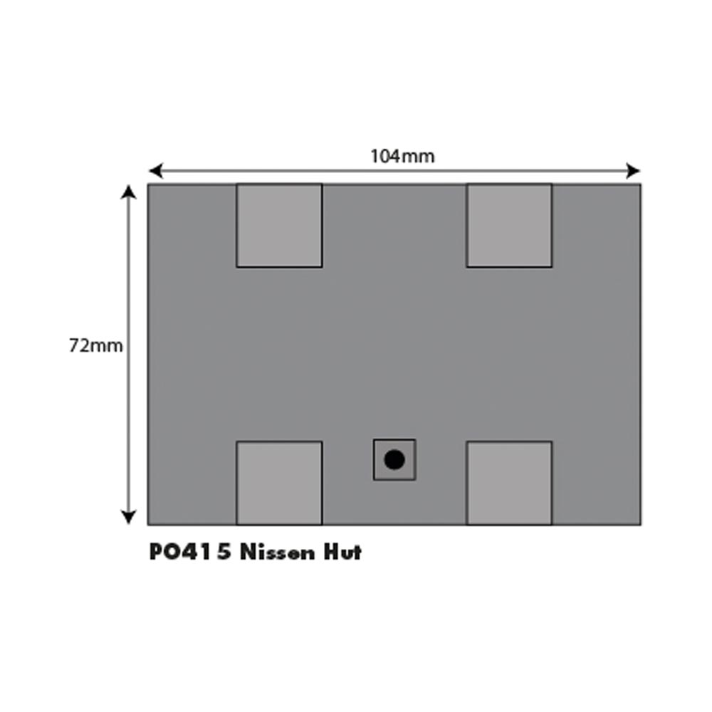 Metcalfe PO415 Nissen Hut OO Gauge Card Kit