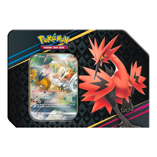Pokemon TCG: Galarian Zapdos Sword & Shield 12.5 Crown Zenith Special Art 7" Tin