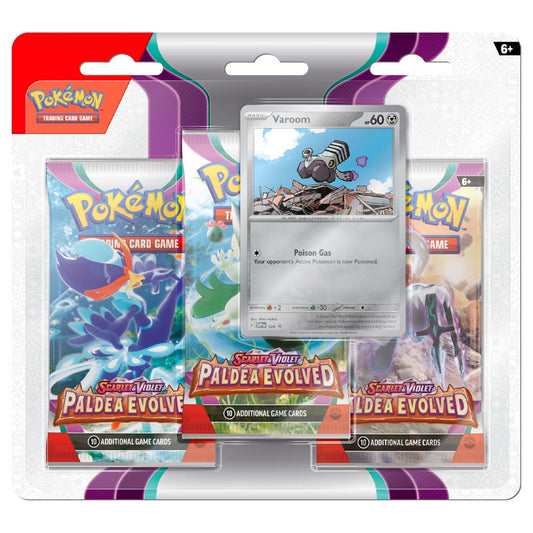 Pokemon TCG: Scarlet & Violet 2: Paldea Evolved - Varoom 3-Pack Blister