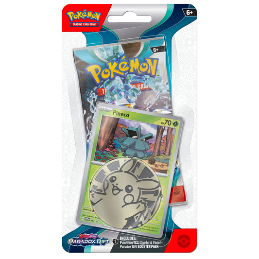 Pokemon TCG: Scarlet & Violet 4 Paradox Rift Checklane Display - Pineco