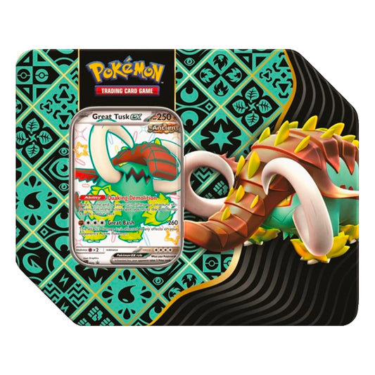 Pokemon TCG: Scarlet & Violet 4.5 Paldean Fates: 5-Booster Tin - Great Tusk