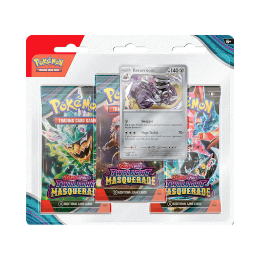 Pokemon TCG: Scarlet & Violet 6 - Twilight Masquerade - 3-Pack: Revavroom