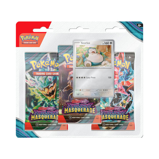 Pokemon TCG: Scarlet & Violet 6 - Twilight Masquerade - 3-Pack: Snorlax
