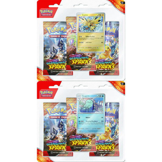 Pokemon TCG Scarlet & Violet: Surging Sparks - 3-Pack Blister Pack