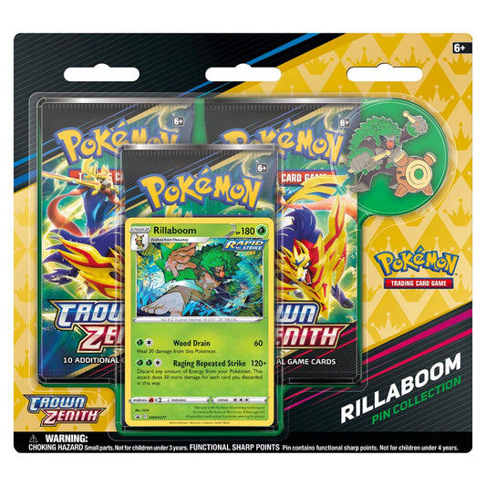 Pokemon TCG: Rillaboom Crown Zenith Pin Collection 86193