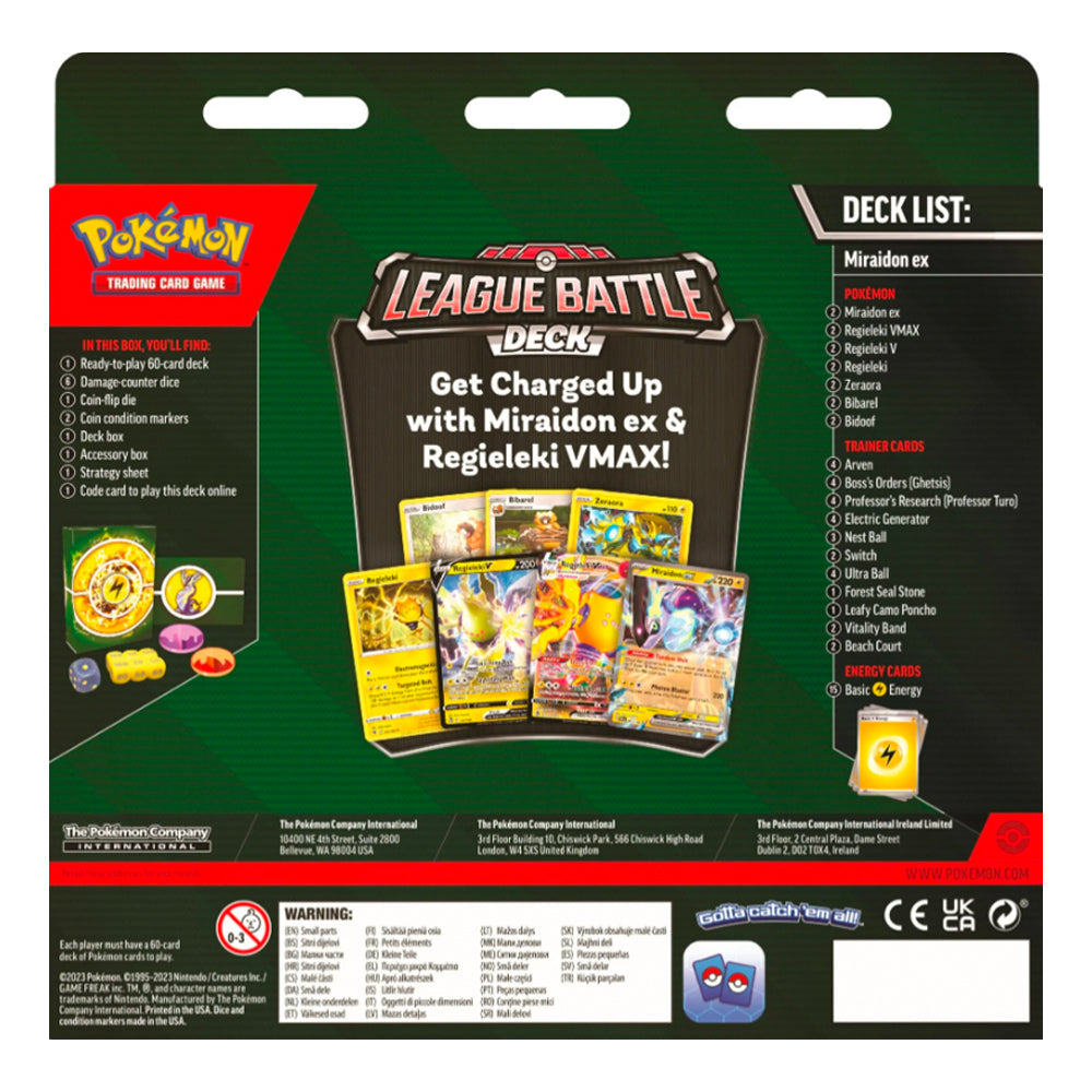 Pokemon TCG: Scarlet & Violet Paradox Rift: Miraidon ex League Battle Deck
