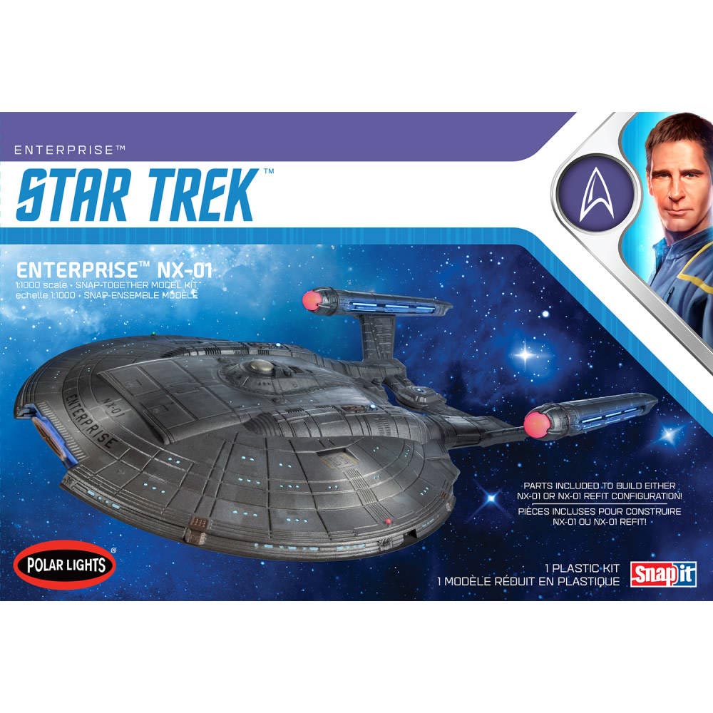 Polar Lights 966M Star Trek: Enterprise NX-01 1:1000 Plastic Snap Model Kit