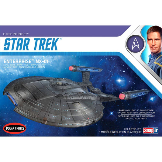 Polar Lights 966M Star Trek: Enterprise NX-01 1:1000 Plastic Snap Model Kit