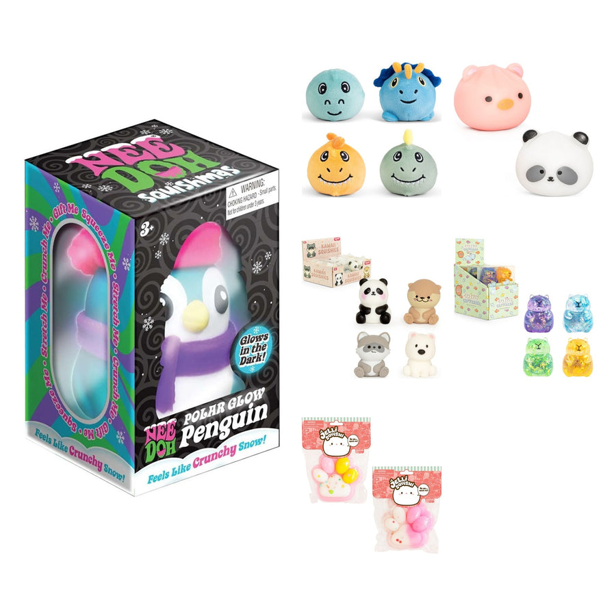 NeeDoh Polar Glow Penguin Cute Critters Bundle
