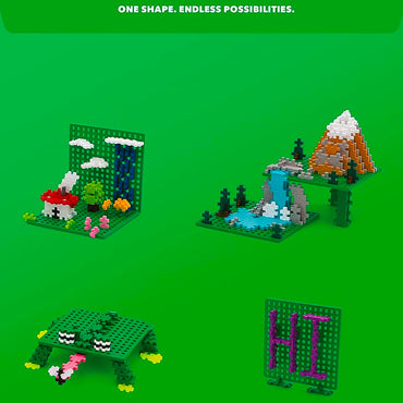 Plus-Plus Green Baseplate Duo for Building Block Puzzle Toy 4022