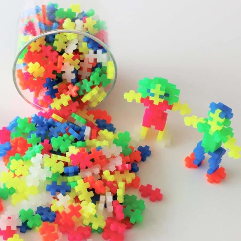 Plus-Plus Tube - Neon Colour Mix 240pc Age 5+ Building Block Puzzle Toy 4186