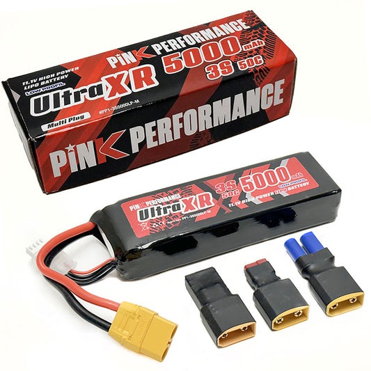 Pink Performance Ultra XR 5000mAh 3S 50C 11.1V Low Profile LiPo RC Battery