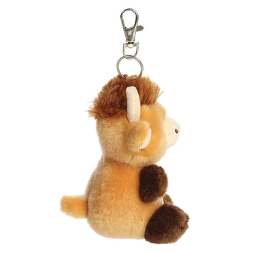 Palm Pals Hubert Highland Cow 4" Clip-On Plush