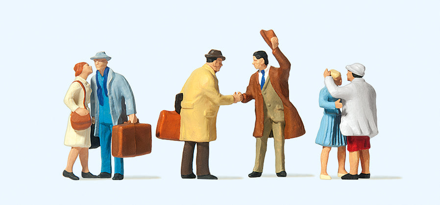 Preiser 10028 Arriving Passengers (6) Exclusive Figure Set HO