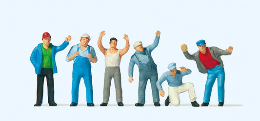 Preiser 10036 Standing Truckers (6) Exclusive Figure Set HO