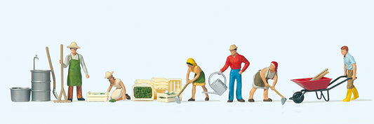 Preiser 10046 Gardeners (6) with Equipment Exclusive Figure Set HO