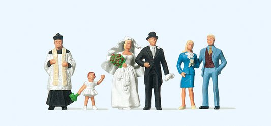 Preiser 10058 Catholic Wedding Group (6) Exclusive Figure Set HO
