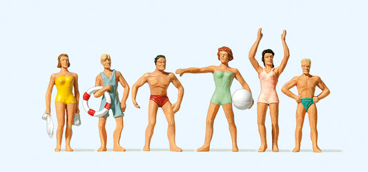 Preiser 10070 Standing Bathing Persons(6) Exclusive Figure Set HO