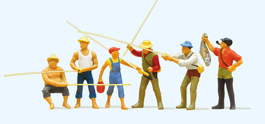 Preiser 10077 Fishermen (6) Exclusive Figure Set HO