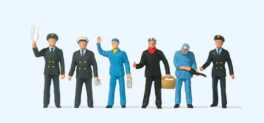 Preiser 10086 French Railway Personnel (6) Exclusive Figure Set HO