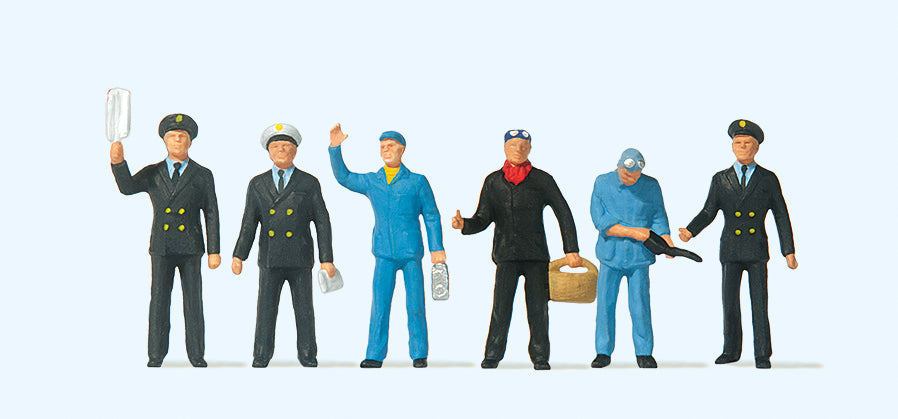 Preiser 10086 French Railway Personnel (6) Exclusive Figure Set HO