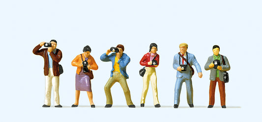 Preiser 10089 Photographers (6) Exclusive Figure Set HO