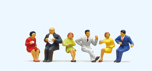 Preiser 10103 Seated Diners (6) Exclusive Figure Set HO