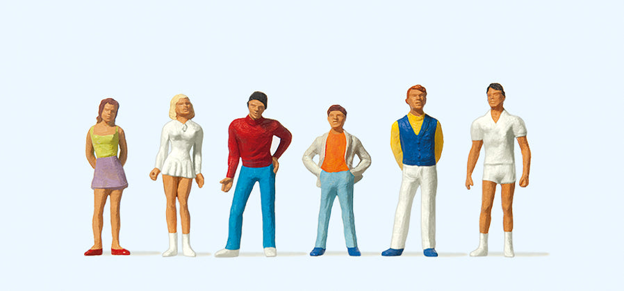 Preiser 10110 Teenagers (6) Exclusive Figure Set HO