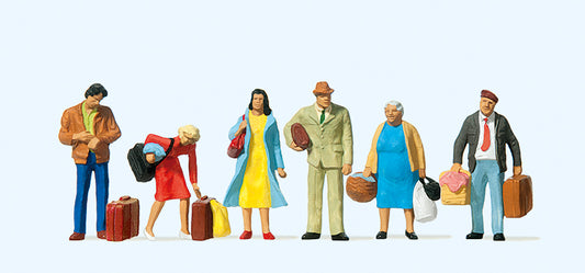Preiser 10114 Waiting Passengers (6) Exclusive Figure Set HO