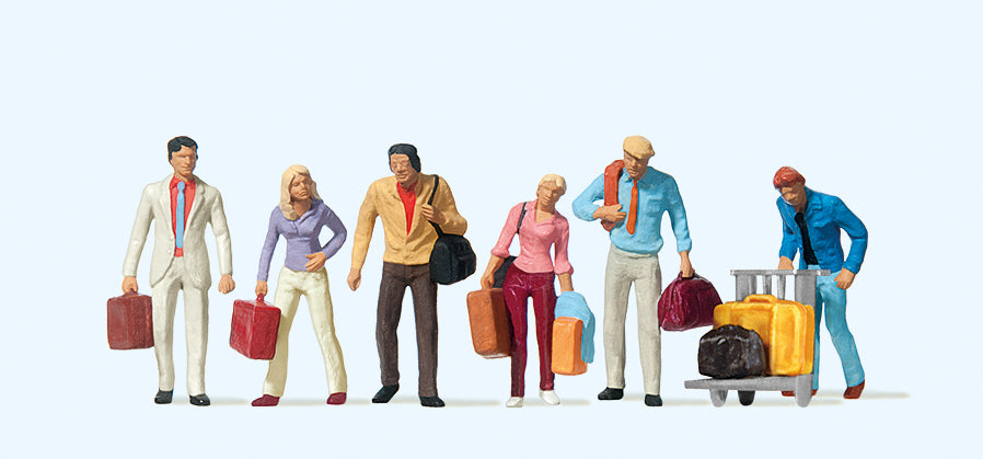 Preiser 10115 Walking Passengers (6) Exclusive Figure Set HO