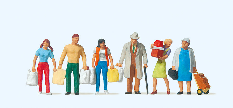 Preiser 10121 People Shopping (6) Exclusive Figure Set HO