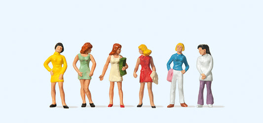 Preiser 10122 Teenage Girls (6) Exclusive Figure Set HO
