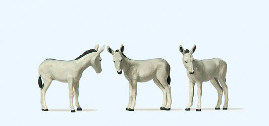 Preiser 10151 Donkeys (3) Exclusive Figure Set HO