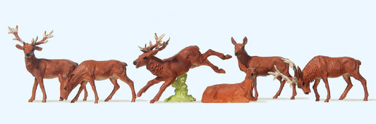 Preiser 10179 Reindeer (6) Exclusive Figure Set HO