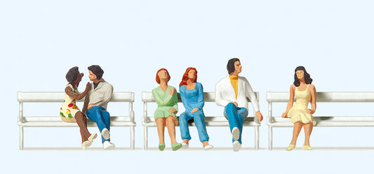 Preiser 10180 Seated Couples (3x2) Exclusive Figure Set HO