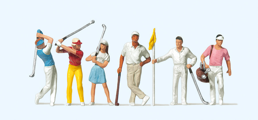Preiser 10231 Golfers (6) Exclusive Figure Set HO
