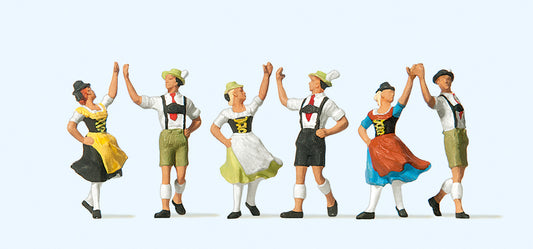 Preiser 10241 Folk Dancers (6) Exclusive Figure Set HO