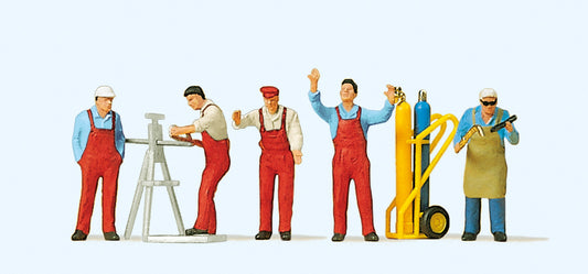 Preiser 10243 Tradesmen (5) with Accessories Exclusive Figure Set HO
