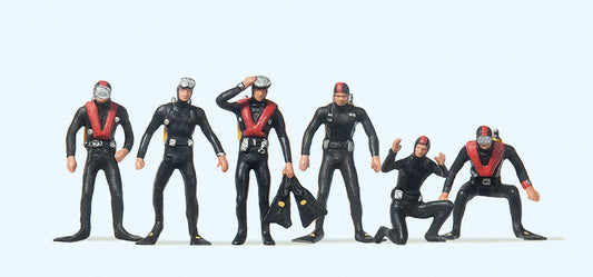 Preiser 10249 Divers (6) Exclusive Figure Set HO