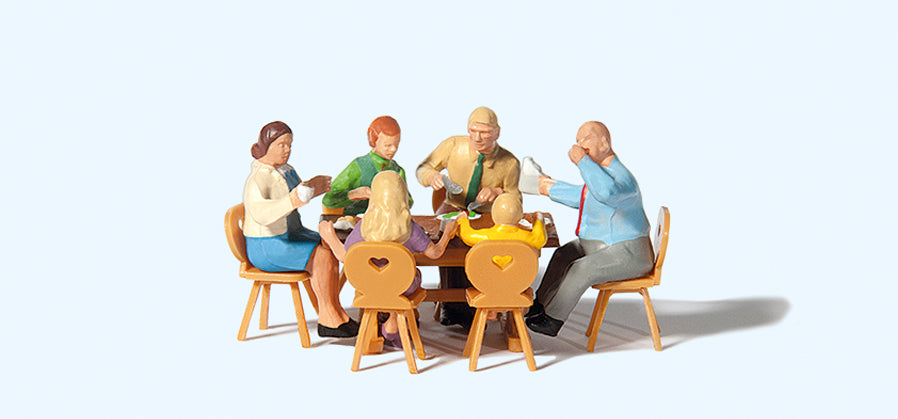 Preiser 10282 Family Krause at Garden Restaurant (6) Exclusive Figure Set HO