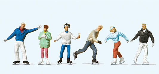 Preiser 10315 Skaters (6) Exclusive Figure Set HO