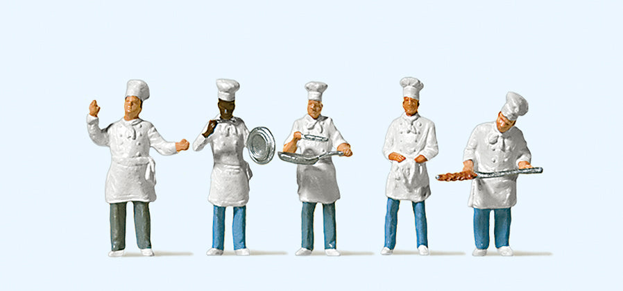 Preiser 10329 Chefs (5) Exclusive Figure Set HO