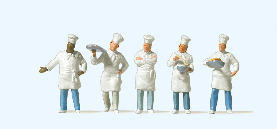 Preiser 10330 Chefs at the Buffet (5) Exclusive Figure Set HO