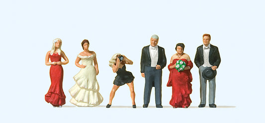 Preiser 10331 Wedding Guests (6) Exclusive Figure Set HO