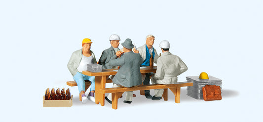 Preiser 10338 Workers Having a Break (5) Exclusive Figure Set HO