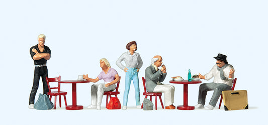 Preiser 10349 Artist and Students at Café (5) Exclusive Figure Set HO