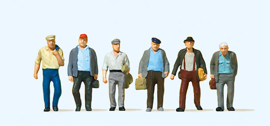 Preiser 10366 Male Commuters (6) Exclusive Figure Set HO